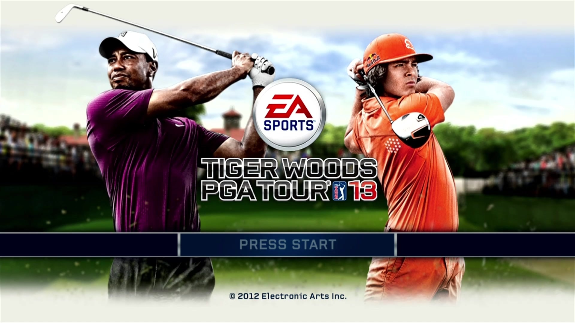 Tiger Woods PGA Tour 13 title screen for Xbox 360